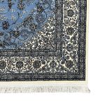 230 x 160cm Persian Blue Nain Design Fine Quality Machine Made Rug - Image 4