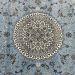 230 x 160cm Persian Blue Nain Design Fine Quality Machine Made Rug - Image 6