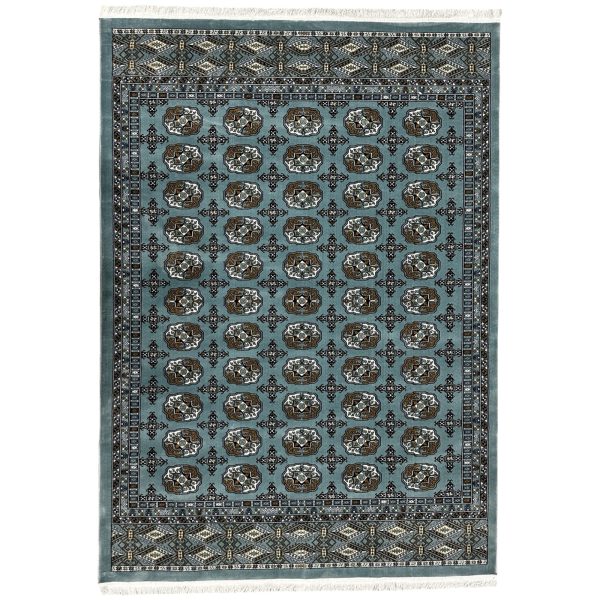 230 x 160cm Blue Bokhara Design Fine Machine Made Rug