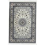 230 x 160cm Persian High Quality Cream Nain Medallion Design Rug