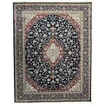 kashan navy rug