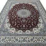 400×300 cm Luxury Persian Red Mashhad Design Rug - Image 4