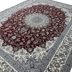 400×300 cm Luxury Persian Red Mashhad Design Rug - Image 5