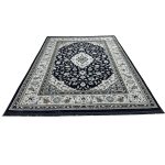 400 x 300 cm Deep Navy Fine Kashan Style Royal Rug - Image 2