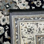 400 x 300 cm Deep Navy Fine Kashan Style Royal Rug - Image 8