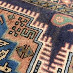 340cm x 97cm Hand-Knotted Persian Caucasian Geometric Runner - Image 5