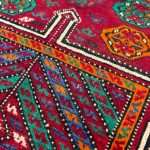 295 x 155cm Hand Knotted Persian Kurdish Tribal Diamond Medallion Rug - Image 8
