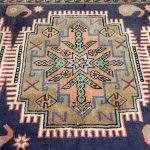 340cm x 97cm Hand-Knotted Persian Caucasian Geometric Runner - Image 6