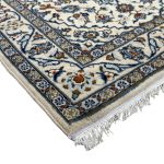 Kashan Ivory Floral Medallion Rug