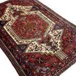 Vintage Persian Hamadan Rug – Tribal Medallion Design