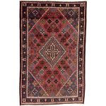216 × 140 cm Hand Knotted Persian Joshegan Rug – Geometric Medallion Design