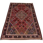 216 × 140 cm Hand Knotted Persian Joshegan Rug – Geometric Medallion Design - Image 3
