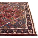 216 × 140 cm Hand Knotted Persian Joshegan Rug – Geometric Medallion Design - Image 7