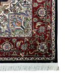 Dark Navy Iranian Heriz Design Medallion Rug - Image 8