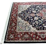 Dark Navy Iranian Heriz Design Medallion Rug - Image 7