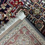 Dark Navy Iranian Heriz Design Medallion Rug - Image 9