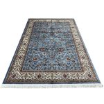 Blue Iranian Kashan All Over Design Machine Made Rug - Image 2