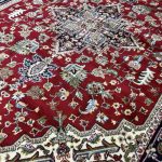 Red Iranian Heriz Design Medallion Rug - Image 3