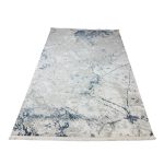 230 × 160cm Grey & Blue Marble Effect Abstract Modern Area Rug - Image 3