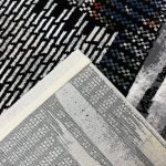 Abstract Black Grey Multi Pattern Turkish Rug