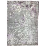 230 × 160cm Grey Lilac Abstract Textured Turkish Rug