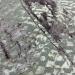 Grey Lilac Abstract Textured Turkish Rug