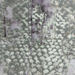 Grey Lilac Abstract Textured Turkish Rug