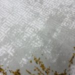 230 × 160cm Grey White Abstract Border Turkish Rug - Image 5
