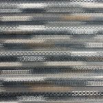 Grey Blue Tribal Stripe Pattern Turkish Rug