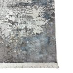 230 × 160cm Distressed Grey & Blue Abstract Turkish Rug - Image 6