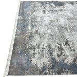 230 × 160cm Distressed Grey & Blue Abstract Turkish Rug - Image 5