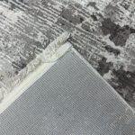 230 × 160cm Distressed Grey & Blue Abstract Turkish Rug - Image 7