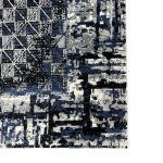 230 × 160cm Modern Blue & Grey Geometric Panel Turkish Rug - Image 6