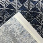230 × 160cm Modern Blue & Grey Geometric Panel Turkish Rug - Image 7