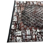230 × 160cm Industrial Red & Grey Geometric Panel Turkish Rug - Image 6