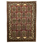 200cm x 147cm Hand-Knotted Afghan Kazak – Wool Rug