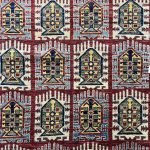 200 x 147cm Hand-Knotted Afghan Kazak Rug - Image 5