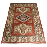 181 x 129cm Hand-Knotted Afghan Kazak Rug - Image 2