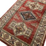 181 x 129cm Hand-Knotted Afghan Kazak Rug - Image 4