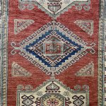 181 x 129cm Hand-Knotted Afghan Kazak Rug - Image 5