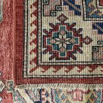 181 x 129cm Hand-Knotted Afghan Kazak Rug - Image 7