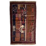 149cm x 85cm Hand-Knotted Afghan Baluch Rug