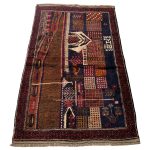 149cm x 85cm Hand-Knotted Afghan Baluch Rug - Image 3