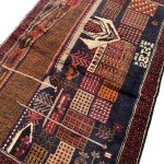 149cm x 85cm Hand-Knotted Afghan Baluch Rug - Image 4