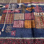 149cm x 85cm Hand-Knotted Afghan Baluch Rug - Image 6