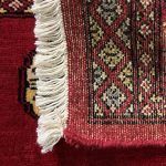 92cm x 63cm Hand-Knotted Afghan Red Bokhara Rug - Image 5