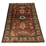 149 x 99cm Hand-Knotted Afghan Kazak Wool Rug - Image 2