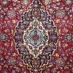 310cm x 200cm Hand-Knotted Persian Kashan Floral Medallion Rug - Image 5