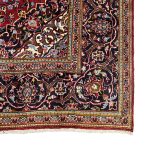 315 x 200cm Hand-Knotted Red Persian Kashan Floral Medallion Rug - Image 6