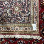 315 x 200cm Hand-Knotted Red Persian Kashan Floral Medallion Rug - Image 7